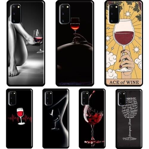 Red Wine Case For Samsung Galaxy S21 Ultra S8 S9 S10 Plus Note 9 10 Note 20 Ultra S20 FE Back Cover