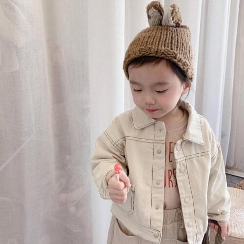 Childrens Clothing Soft Plus Velvet Coat Boy And Girl Clothes 12M-6T New Baby Girl Clothes Autumn Boy Denim Jacket Fashion Coat