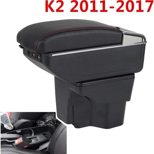 For KIA K2 RIO armrest box central Store content box with cup holder products interior car-styling Accessories 2011-2016