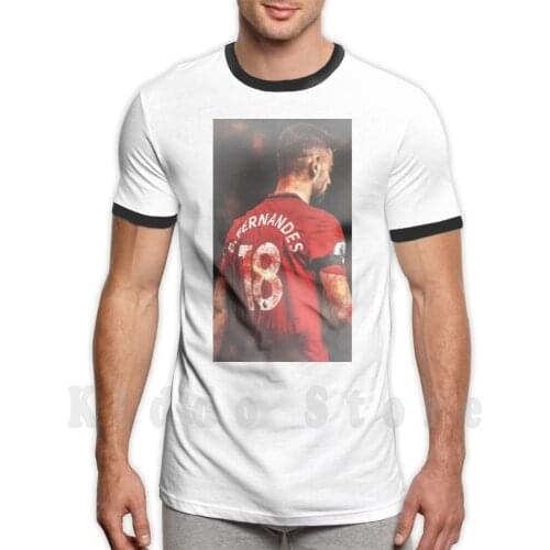 Bruno Fernandes T Shirt DIY Big Size 100% Cotton Bruno Fernandes Fernandes Portugal Football Soccer
