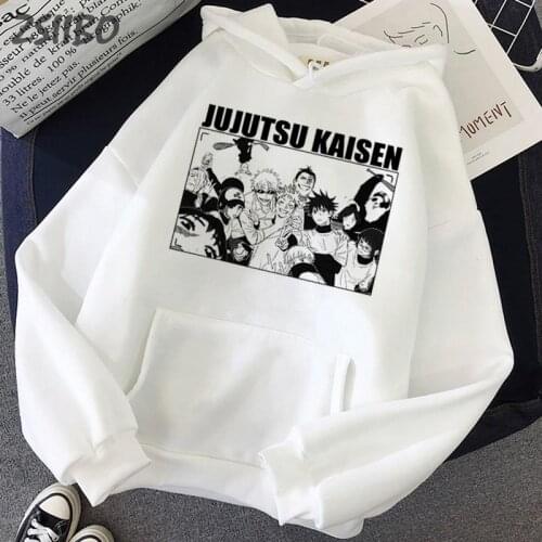 Jujutsu Kaisen Hoodie Hip Hop Anime Clothes Pullovers Tops Unisex Loose Long Sleeves Autumn Female Sweatshirt Streetwear Casual