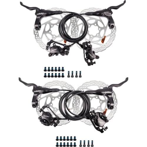 MTB Bike Hydraulic Oil Disc brake Set RT56 160 mm Rotor Caliper Right Front Left Rear Bicycle A1 Cooling Disc Oil Brake Parts