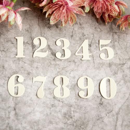 1 Set 0-9 Numbers Metal Cutting Dies Stencils DIY Embossing Scrapbooking Decorative Paper Card Craft Photo Album Dies