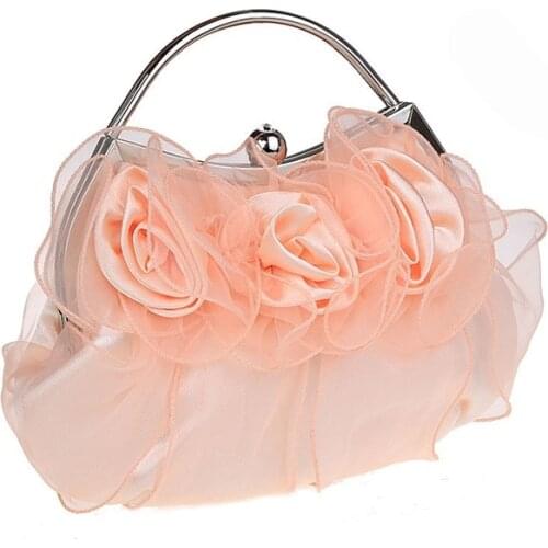 Fashion Lady Party Wedding Handbag Purse Girl Soft Evening Bag Bridal Women Satin Crystal Clutch WY185