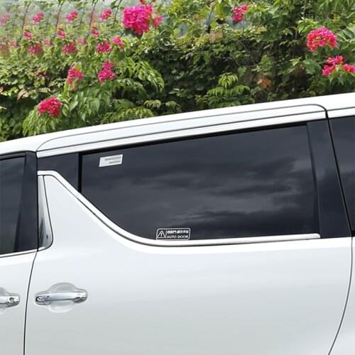 For alphard 2015 2020 Car Stainless Steel Window Pillar Trim Cover Protectors Car Accessories