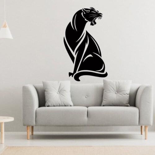 Panther Wall Decal Panther Wall Sticker Animal Panther Wall Decor Vinyl Art Decal for Home Living Room Bedroom Decor Mural C269
