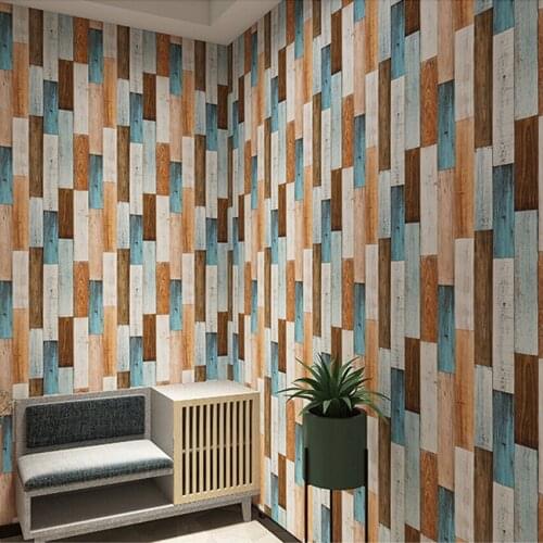 Wood Grain Wallpaper Wardrobe Kitchen Cupboard Door Desktop Furniture Renovation Self Adhesive Stickers Waterproof Wall Papers