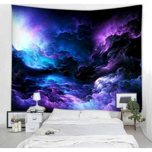 Psychedelic cloud landscape decoration wall tapestry art deco blanket curtain hanging at home bedroom living room