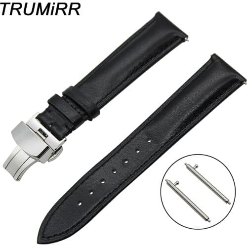 18mm 20mm 22mm Quick Release Watch Band Butterfly Buckle Strap for Tissot T035 PRC 200 T055 T097 Genuine Leather Wrist Bracelet