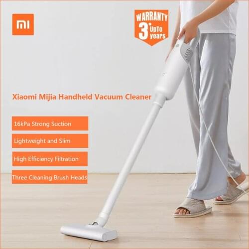 Xiaomi Mijia Handheld Vacuum Cleaner for Home and Car 16000Pa Strong Suction Sweeping Machine with Multifunctional Brushes