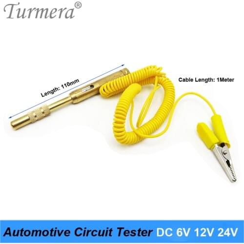 Automotive Circuit Tester DC 6V 12V 24V Copper Car Light Circuit Tester Lamp Voltage Test Pen Detector Probe Light System Test