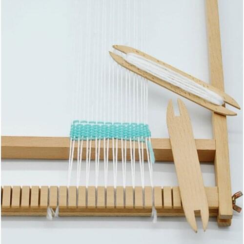 Beech Wood Weaving Shuttle Loom Knitting Tool Sweater Scarf Tapestry Coil Stick