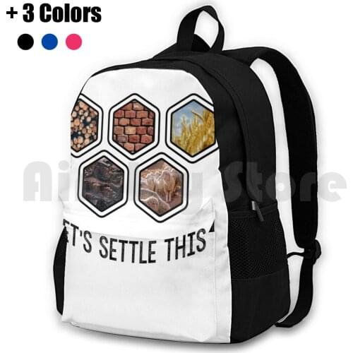 LetS Settle This Settlers Of Catan Outdoor Hiking Backpack Waterproof Camping Travel Games Board Games Settle Settlers Meme
