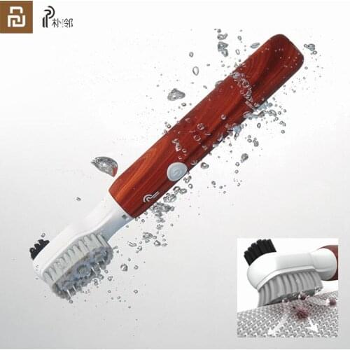 Xiaomi Youpin Sonic Vibration Electric Shoes Brush IPX7 Waterproof USB Rechargeable Shoes Double Bristles Wood Cleaning Brush