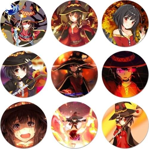 Japan Anime Konosuba Megumin Brooch Pin Cosplay Badge Accessories For Clothes Backpack Decoration Gift