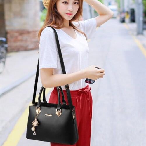 Women Bag Vintage High Quality Handbag Shoulder Top-Handle Purse Wallet Leather 2020 New Casual Tote Fashion Women Messenger Bag