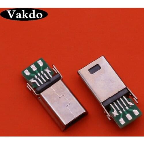 1-5pcs Micro Mini USB Male 10 Pin USB 10Pin PCB Connector Flat Plug Adapter For MP3 MP4 Socket