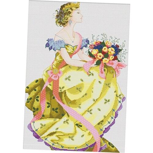 1 Cross Stitch Design Kit Pretty Miss Creative Stamped Painting