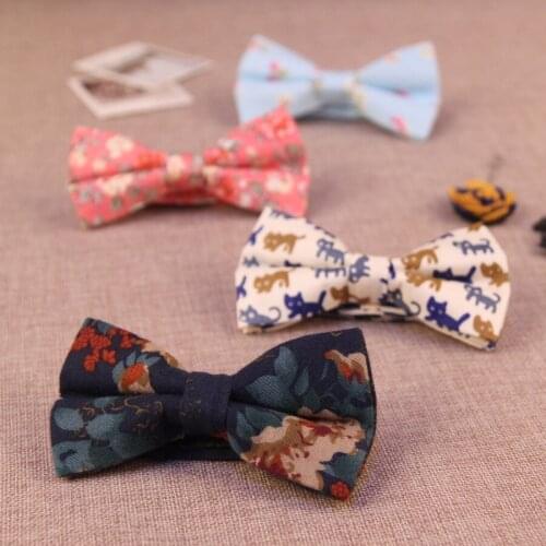 16colors high-end new fashion designers mens women bow tie cotton print floral for business party bowtie butterfly 50pcs/lot