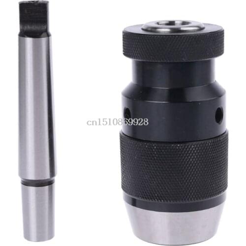 2pcs/set MT2 B16 Self Tightening Drill Chuck 1-16mm Clamping Arbor Keyless For MK2 Lathe Milling Drilling Machines
