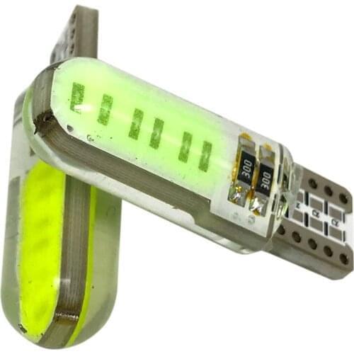 80X T10 W5W 194 Silicone Case 12 Chips COB LED Car Wedge Interior Dome Reading Light Auto Motor Parking Bulbs width Side Lamps