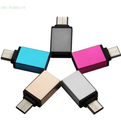 USB C OTG Adapter Fast USB 3.0 to Type C Adapter for Macbook Pro Xiaomi mi 10 Mini USB Adapter Type-C OTG Cable Converter 100pcs