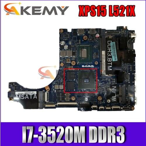 Akemy QBL00 LA-7851P 0MTYJT MTYJT for DELL XPS 15 L521X laptop motherboard I7-3520M DDR3 tested
