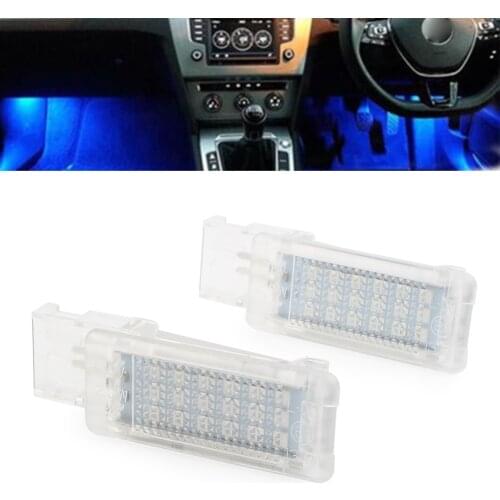 Car Blue LED Lights Footwell Light Lamp for VW Golf MK5 MK6 Plus Jetta Passat CC EOS Scirocco For SKODA Superb Fabia etc
