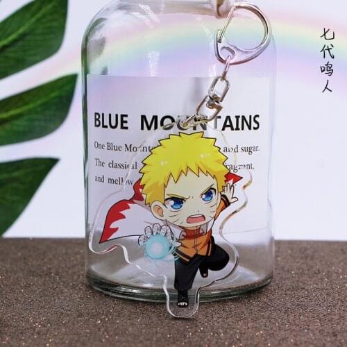 Naruto Keychain Cartoon Anime Character Cute Style Boy Girl School Bag Key Chain Keychain Accessories Birthday Gift