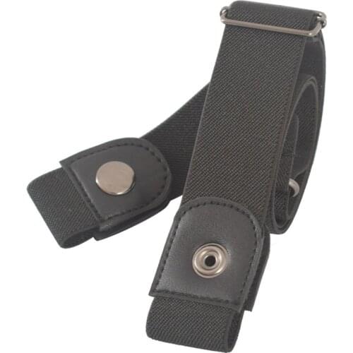 Buckle-free Elastic Women Men Invisible Belt For Jeans No Bulge Hassle Elastic Solid Color Long Waistband #WT