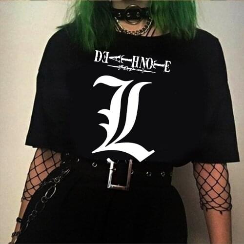Japanese Anime Death Note T-shirt Casual Fashion Hip Hop Short Sleeves Harajuku T Shirt Tops