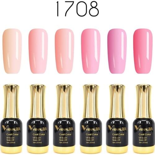 6pcs/kit 12ml Gel Nail Polish Venalisa Tempered Top Coat Base Coat Primer Semi Permanent UV Gel Polish Nail Lacquer Varnishes