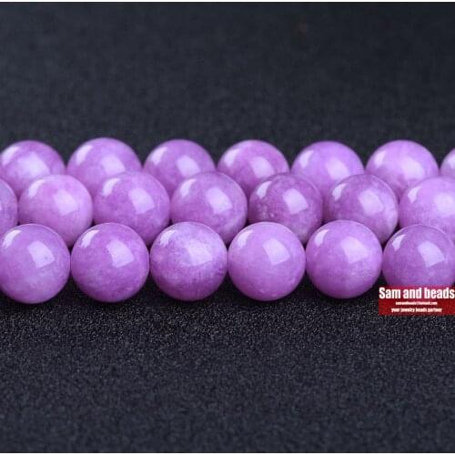 Natural Stone Purple Violet Angelite Beads For Jewelry Making DIY Bracelets Necklace Accessories 15'Strand 6/8/10/12mm