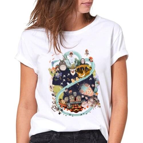 Harajuku Kawaii T Shirt Women Fashion Ullzang white Tshirt Ladies Funny Cartoon female T-shirt Cute Anime Summer Top Tee Female