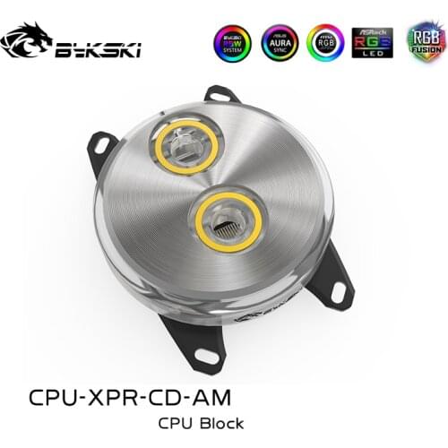 Bykski PC water cooling CPU cooler processor water block for AMD Ryzen3/5/7/ThreadRippe RGB/RBW CPU-XPR-CD-AM