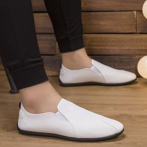 2021 Spring New Korean Mens Sports Shoes Fashion Wild Mens Casual Loafers Shoes Flat Shoes Mens Slip-on Shoes