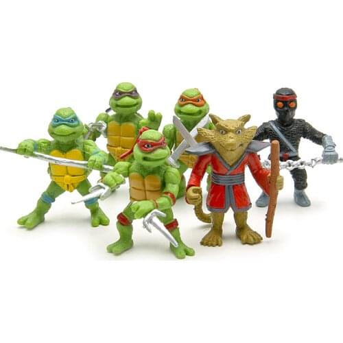 Set Turtle Mini Action Figure Cartoon Tartaruga Turtles Toys For Children Anime Figure PVC Model Doll Birthday Gifts