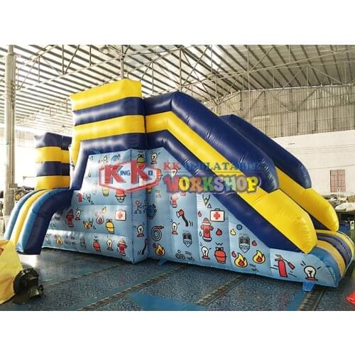 Inflatable slides&castles pvc inflatable castle Fire simulation jumping platform escape trampoline