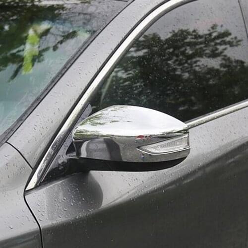 For Nissan Tiida 2016 ABS Chrome Door Side Mirror Cover Rearview mirrors trim Left-driving Car Accessories