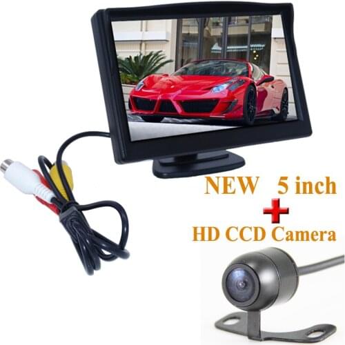 New Auto Parking Assistance Night Vision Car CCD Rear View Camera With 5 inch Color LCD Car Video Foldable Monitor Camera