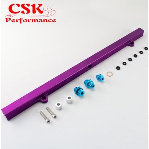 Upgrade High Flow Fuel Rail Kit Fits For Nissan Prtrol 4.8L Machined Purple