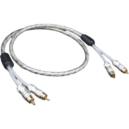 Silver-plated Dual-filter Audio/Video Signal Line Hifi rca cable with Gold plated plug for Amplifier CD player
