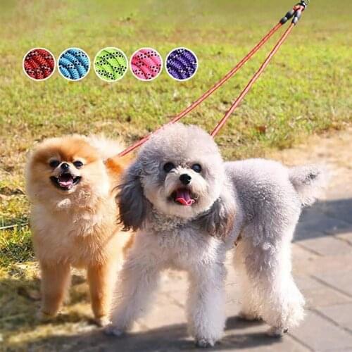 Harness Leash For Two dogs Small Medium Dog Reflective Belt One Tow Two Traction Rope Large Dogs Tenacity Ropes