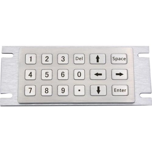 Custom 18 Keys Rugged Vandal Proof 304 Metal Stainless Steel Keypad For Kiosk Vending Machine