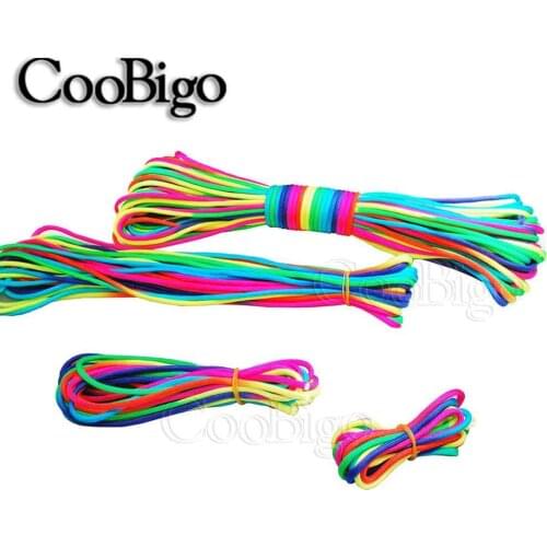 4mm Rainbow Paracord Rope 550 Parachute Cord 7 Strand Core Mil Spec Type III Outdoor Climb Camp Tent Survival Bracelet 3m-100m
