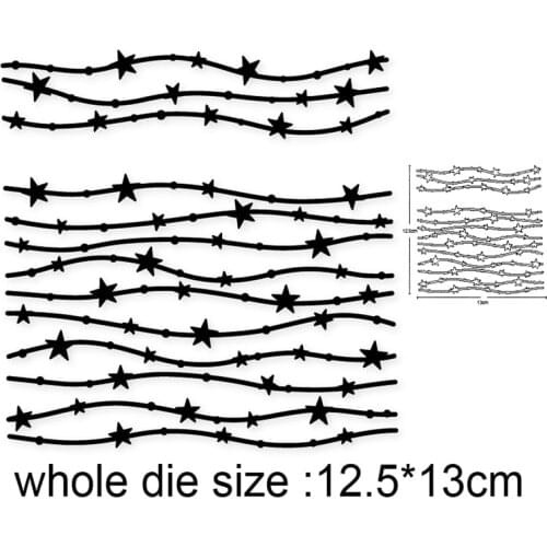 Christmas star wave line Metal Cutting Dies Stencils Die Cut for DIY Scrapbooking Album Paper Card