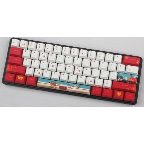 108-key Christmas color keycaps OEM Profile PBT Dye-sublimated for Cherry MX Switches of Mechanical Keyboard
