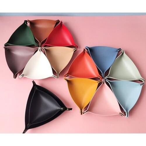 PU Leather Foldable Dice Tray Portable Storage Desktop Jewelry Basket Home Decor
