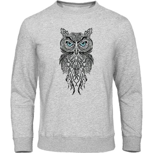 Autumn Brand mens Pullover Hip Hop Male Sweatshirt Stylish Owl Printing Men Hoodies Sweatshirts Casual Animal pattern Streetwear