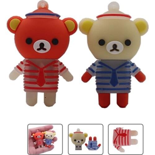 USB flash drive cartoon bears pen drive 4GB 8GB 16GB 32GB 64GB pendrive animado memory stick creative gift usb stick cle usb2.0